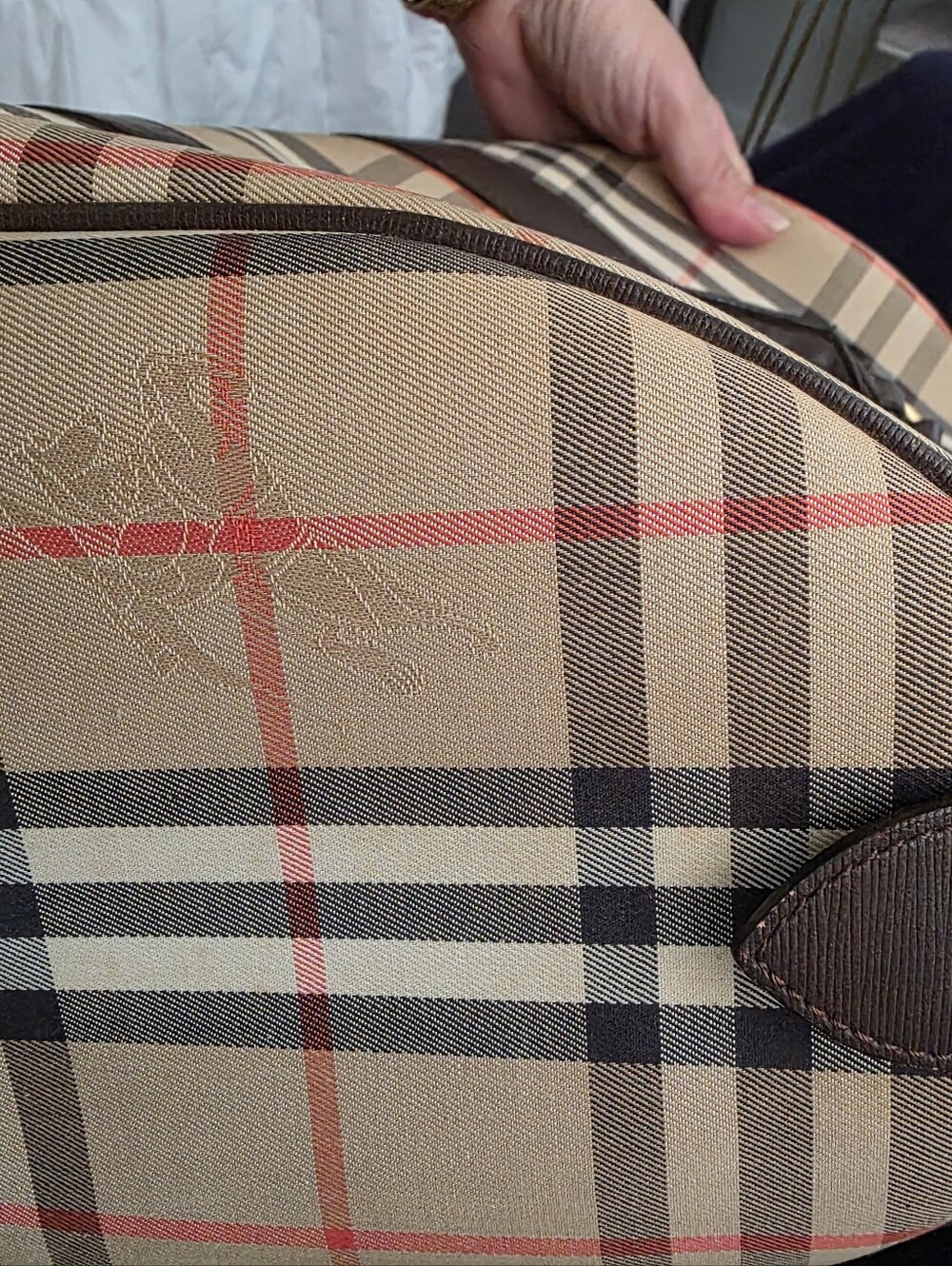 Burberry Tan and Black Checkered Bag - Picture 7 of 9